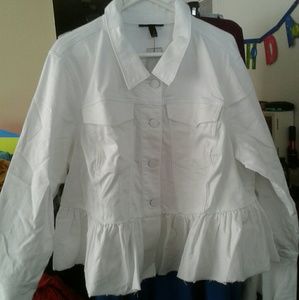 COPY - Lane Bryant White denim jacket